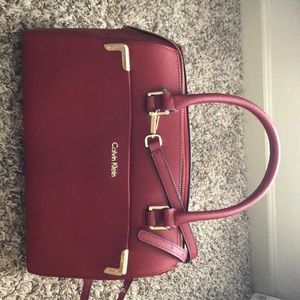 Red Calvin Klein purse